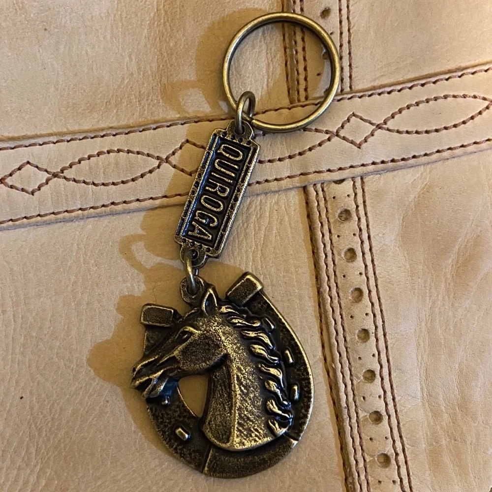 Western Keychain Horseshoe & Horse Metal 3.5” Country Southwestern Key-Holder